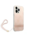 Etui Guess GUOHCP14LH4STP Apple iPhone 14 Pro růžový/pink hardcase 4G Print Strap