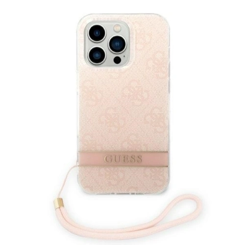 Kup Etui Guess GUOHCP14LH4STP Apple iPhone 14 Pro rózsaszín/pink hardcase 4G Print Strap - GUE2161 - {ean13} - Sklep Home Screen
