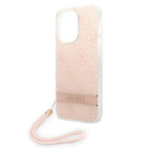Kup Etui Guess GUOHCP14LH4STP Apple iPhone 14 Pro růžový/pink hardcase 4G Print Strap - GUE2161 - {ean13} - Sklep Home Screen