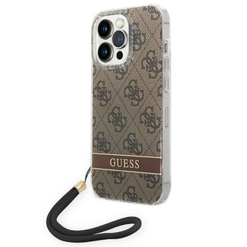 Kup Etui Guess GUOHCP14LH4STW Apple iPhone 14 Pro hnědý/brown hardcase 4G Print Strap - GUE2162 - {ean13} - Sklep Home Screen