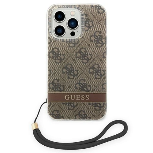 Kup Etui Guess GUOHCP14LH4STW Apple iPhone 14 Pro hnědý/brown hardcase 4G Print Strap - GUE2162 - {ean13} - Sklep Home Screen
