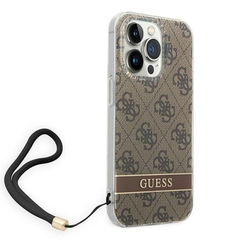 Kup Etui Guess GUOHCP14LH4STW Apple iPhone 14 Pro hnědý/brown hardcase 4G Print Strap - GUE2162 - {ean13} - Sklep Home Screen