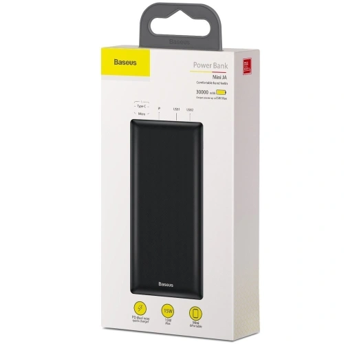Kup Powerbank Baseus Mini JA 30000mAh 2x USB 3A (czarny) - BSU073BLK - {ean13} - Sklep Home Screen