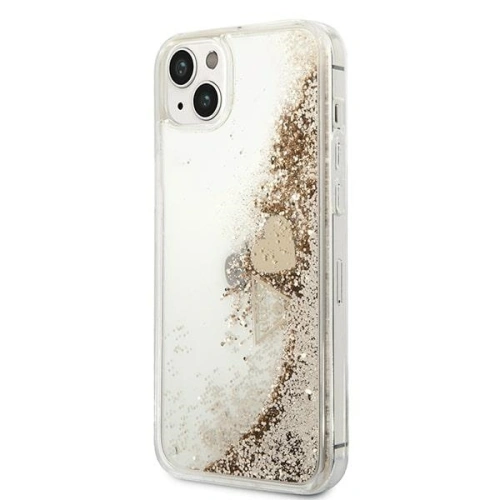 Buy Guess GUOHCP14MGLHFLGO Apple iPhone 14 Plus / 15 Plus gold hardcase Glitter Charms - GUE2165 - {ean13} - Home Screen Store Europe