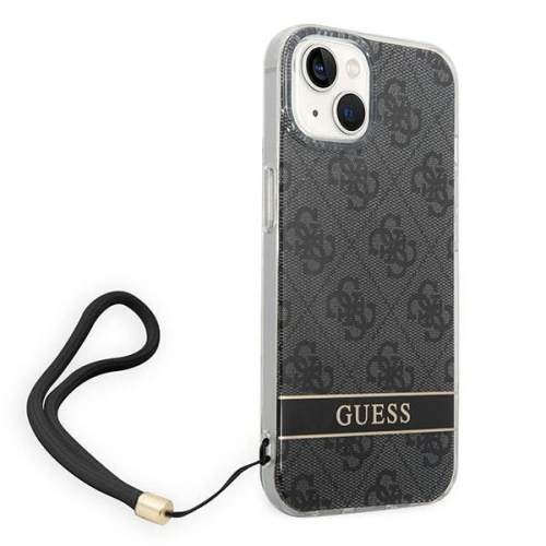 Buy Guess GUOHCP14MH4STK Apple iPhone 14 Plus / 15 Plus black hardcase 4G Print Strap - GUE2166 - {ean13} - Home Screen Store Europe
