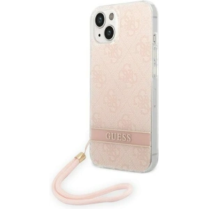 Etui Guess GUOHCP14MH4STP Apple iPhone 14 Plus / 15 Plus różowy/pink hardcase 4G Print Strap