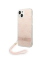 Guess GUOHCP14MH4STP Apple iPhone 14 Plus / 15 Plus pink hardcase 4G Print Strap