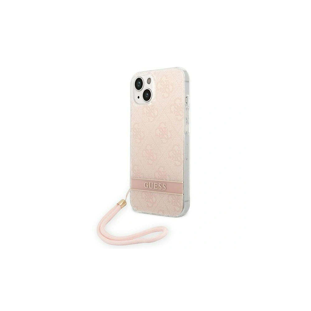 Etui Guess GUOHCP14MH4STP Apple iPhone 14 Plus / 15 Plus różowy/pink hardcase 4G Print Strap