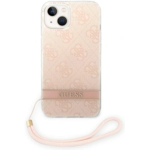 Etui Guess GUOHCP14MH4STP Apple iPhone 14 Plus / 15 Plus różowy/pink hardcase 4G Print Strap