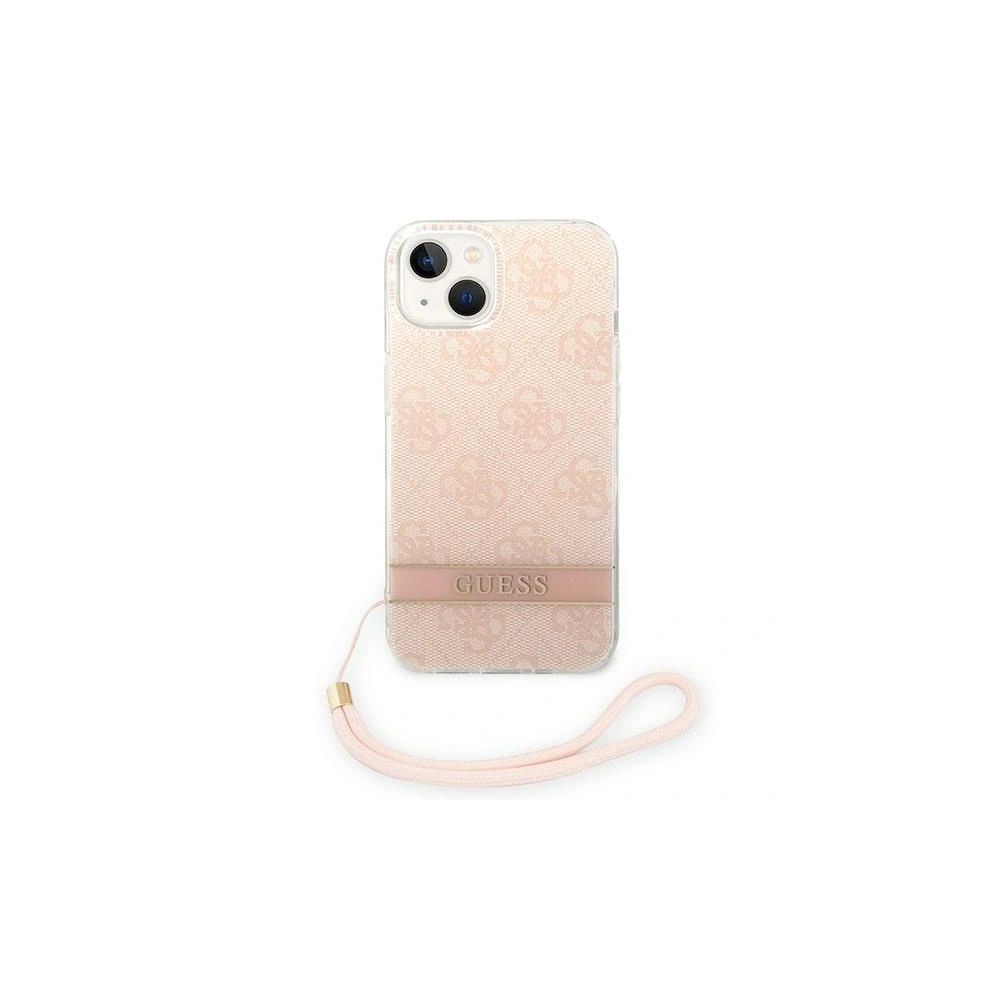 Etui Guess GUOHCP14MH4STP Apple iPhone 14 Plus / 15 Plus różowy/pink hardcase 4G Print Strap
