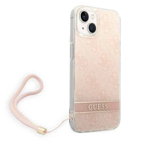 Buy Guess GUOHCP14MH4STP Apple iPhone 14 Plus / 15 Plus pink hardcase 4G Print Strap - GUE2167 - {ean13} - Home Screen Store Europe