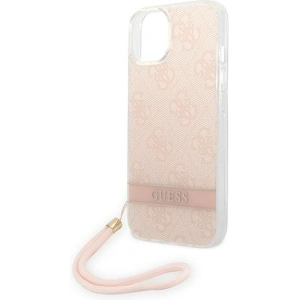 Etui Guess GUOHCP14MH4STP Apple iPhone 14 Plus / 15 Plus różowy/pink hardcase 4G Print Strap