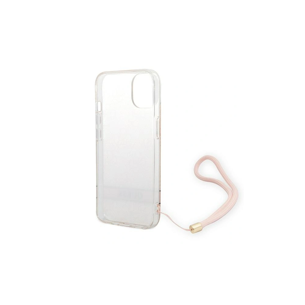 Etui Guess GUOHCP14MH4STP Apple iPhone 14 Plus / 15 Plus różowy/pink hardcase 4G Print Strap