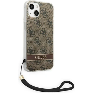 Etui Guess GUOHCP14MH4STW Apple iPhone 14 Plus / 15 Plus brązowy/brown hardcase 4G Print Strap
