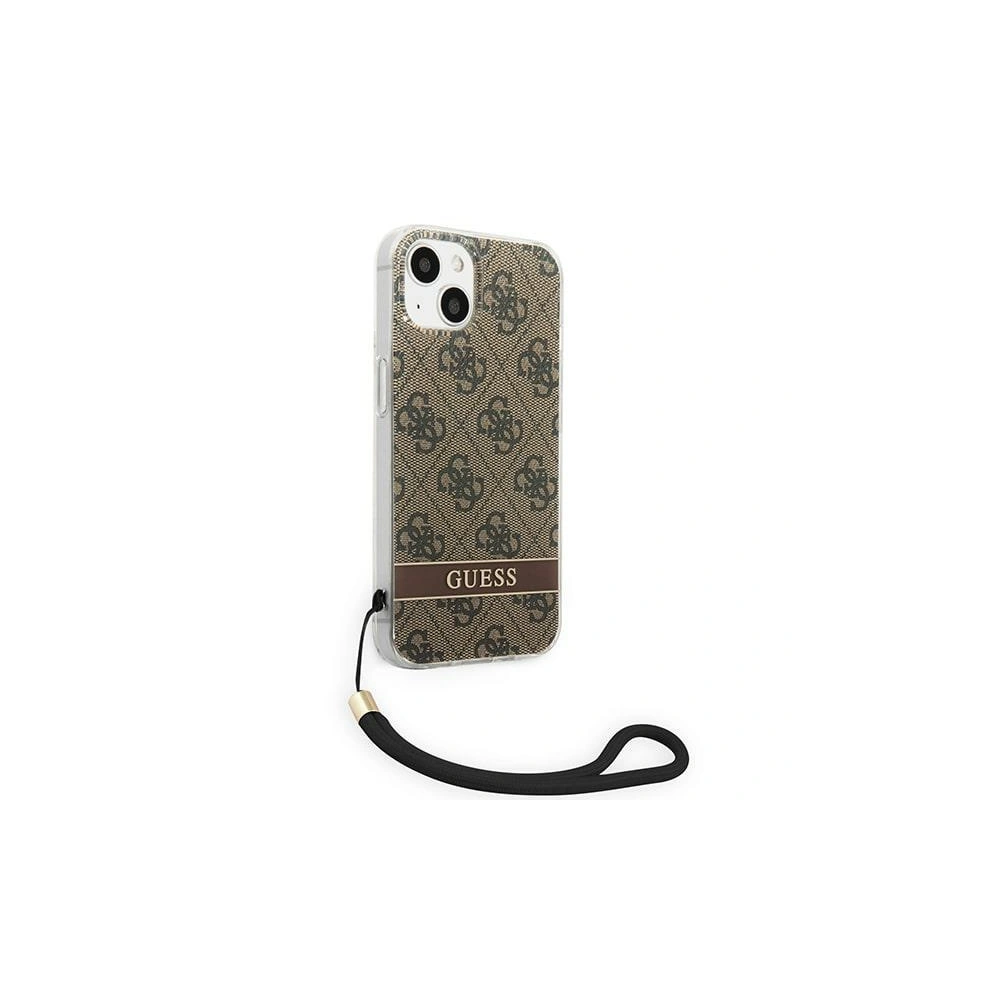 Etui Guess GUOHCP14MH4STW Apple iPhone 14 Plus / 15 Plus brązowy/brown hardcase 4G Print Strap