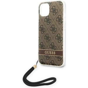 Etui Guess GUOHCP14MH4STW Apple iPhone 14 Plus / 15 Plus brązowy/brown hardcase 4G Print Strap