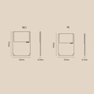 Etui Nillkin Sokoldalú Laptop Huzat 3w1 Apple MacBook 14 hüvelyk fekete-fehér