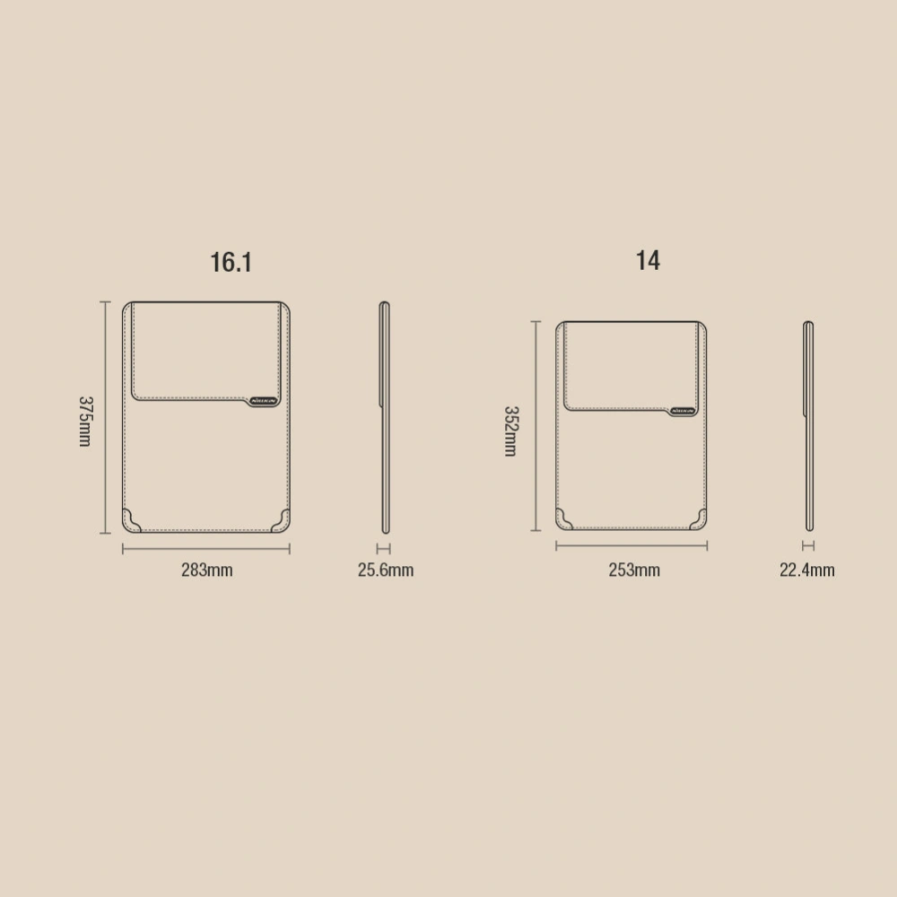 Etui Nillkin Versatile Laptop Sleeve 3w1 Apple MacBook 16 cali czarno-biały