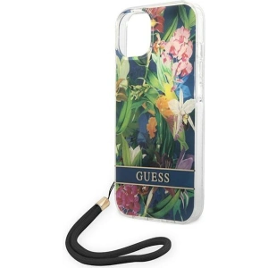 Etui Guess GUOHCP14MHFLSB Apple iPhone 14 Plus / 15 Plus niebieski/blue hardcase Flower Strap