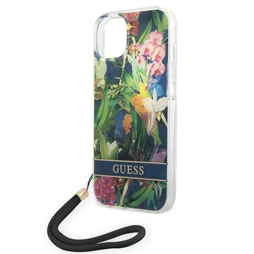 Kup Case Guess GUOHCP14MHFLSB Apple iPhone 14 Plus / 15 Plus blau/hardcase Flower Strap - GUE2169 - {ean13} - Sklep Home Screen