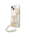 Case Guess GUOHCP14MHFLSU Apple iPhone 14 Plus / 15 Plus lila/hardcase mit Blumenband