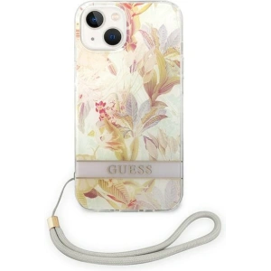 Etui Guess GUOHCP14MHFLSU Apple iPhone 14 Plus / 15 Plus fioletowy/purple hardcase Flower Strap