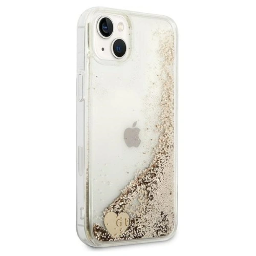 Kup Etui Guess GUOHCP14SGLHFLGO Apple iPhone 14 arany/hardcase Glitter Charms - GUE2171 - {ean13} - Sklep Home Screen