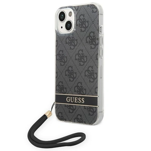 Kup Etui Guess GUOHCP14SH4STK Apple iPhone 14 negru/black hardcase 4G Print Strap - GUE2172 - {ean13} - Sklep Home Screen
