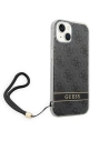 Kup Etui Guess GUOHCP14SH4STK Apple iPhone 14 negru/black hardcase 4G Print Strap - GUE2172 - {ean13} - Sklep Home Screen