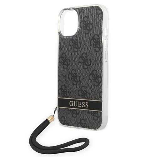 Kup Etui Guess GUOHCP14SH4STK Apple iPhone 14 negru/black hardcase 4G Print Strap - GUE2172 - {ean13} - Sklep Home Screen
