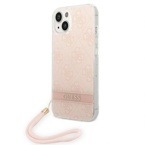 Kup Etui Guess GUOHCP14SH4STP Apple iPhone 14 roz/roz hardcase 4G Print Strap - GUE2173 - {ean13} - Sklep Home Screen