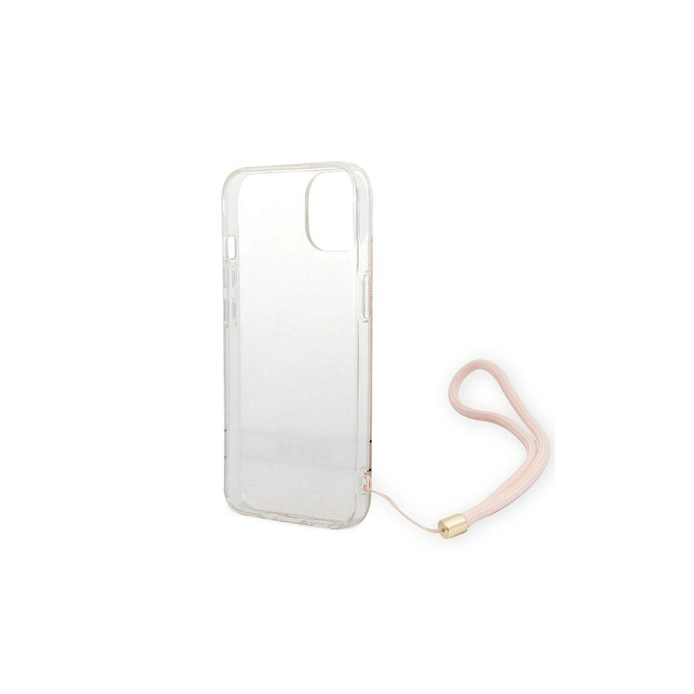 Etui Guess GUOHCP14SH4STP Apple iPhone 14 różowy/pink hardcase 4G Print Strap