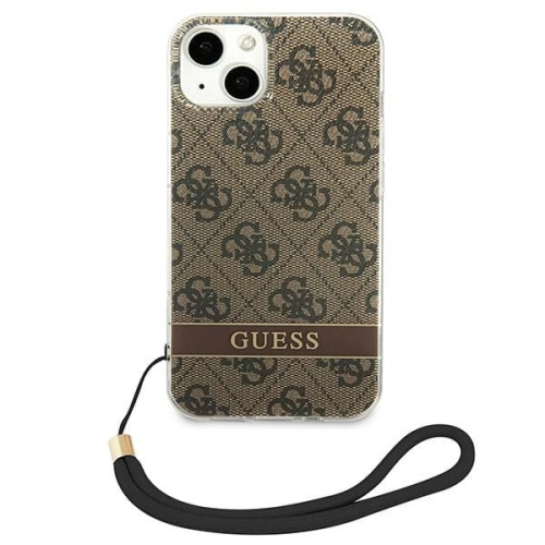 Kup Etui Guess GUOHCP14SH4STW Apple iPhone 14 brązowy/brown hardcase 4G Print Strap - GUE2174 - {ean13} - Sklep Home Screen