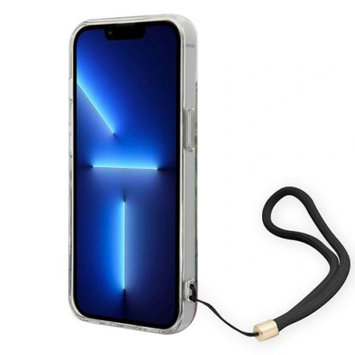 Kup Etui Guess GUOHCP14SHFLSB Apple iPhone 14 albastru/blue hardcase Flower Strap - GUE2175 - {ean13} - Sklep Home Screen