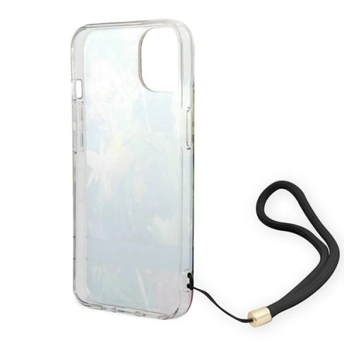 Kup Etui Guess GUOHCP14SHFLSB Apple iPhone 14 albastru/blue hardcase Flower Strap - GUE2175 - {ean13} - Sklep Home Screen