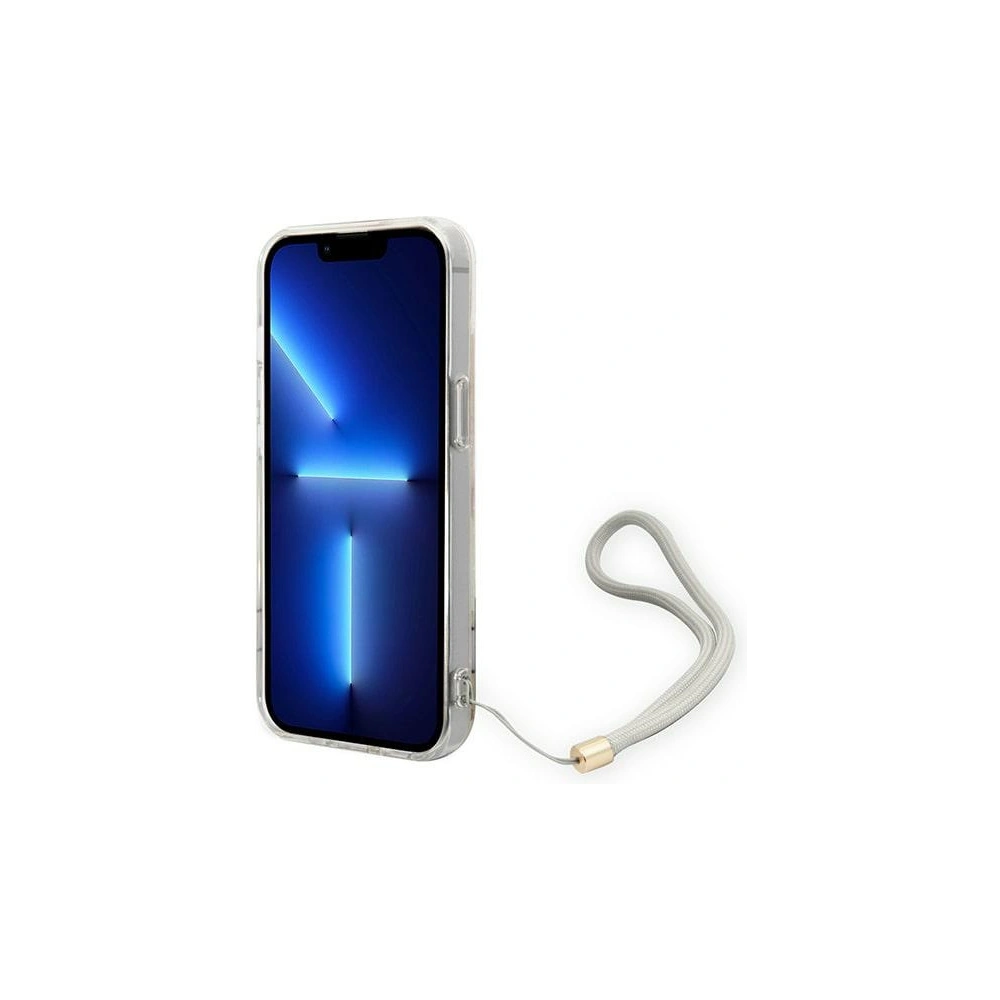 Etui Guess GUOHCP14SHFLSU Apple iPhone 14 fioletowy/purple hardcase Flower Strap