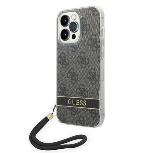 Buy Guess GUOHCP14XH4STK Apple iPhone 14 Pro Max black hardcase 4G Print Strap - GUE2178 - {ean13} - Home Screen Store Europe
