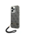 Guess GUOHCP14XH4STK Apple iPhone 14 Pro Max black hardcase 4G Print Strap