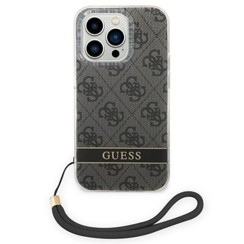 Buy Guess GUOHCP14XH4STK Apple iPhone 14 Pro Max black hardcase 4G Print Strap - GUE2178 - {ean13} - Home Screen Store Europe