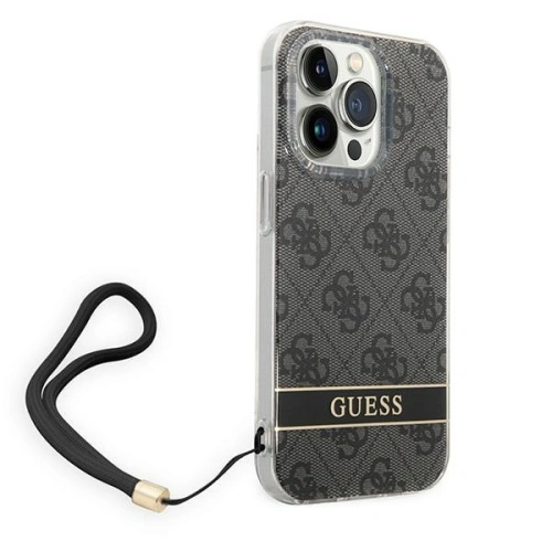 Buy Guess GUOHCP14XH4STK Apple iPhone 14 Pro Max black hardcase 4G Print Strap - GUE2178 - {ean13} - Home Screen Store Europe