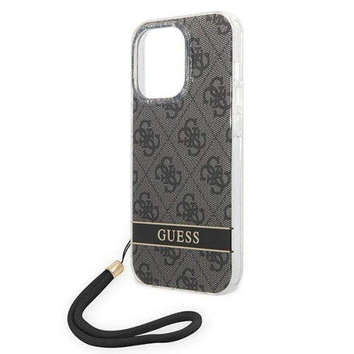 Buy Guess GUOHCP14XH4STK Apple iPhone 14 Pro Max black hardcase 4G Print Strap - GUE2178 - {ean13} - Home Screen Store Europe
