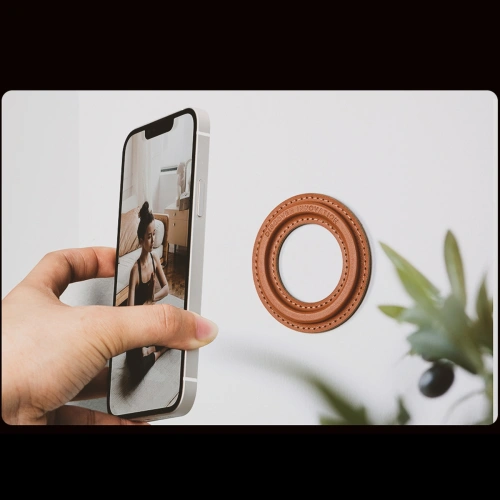 Kup Aufkleber Nillkin SnapHold Veganleder MagSafe grau - NLK650 - {ean13} - Sklep Home Screen