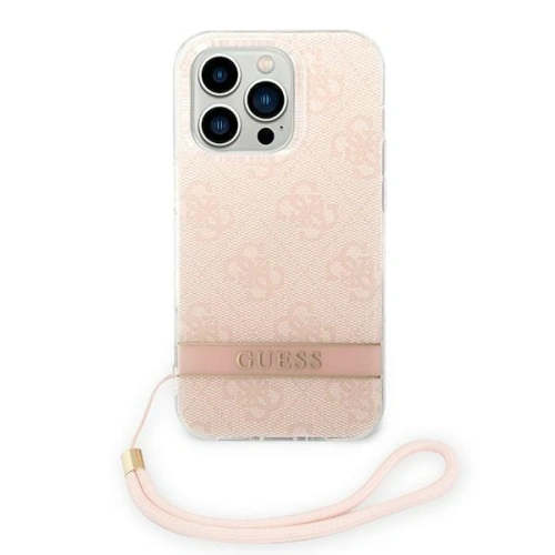 Kup Etui Guess GUOHCP14XH4STP Apple iPhone 14 Pro Max różowy/pink hardcase 4G Print Strap - GUE2179 - {ean13} - Sklep Home Screen