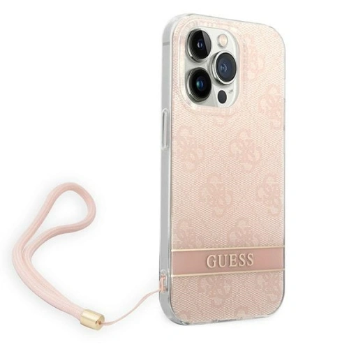Kup Etui Guess GUOHCP14XH4STP Apple iPhone 14 Pro Max różowy/pink hardcase 4G Print Strap - GUE2179 - {ean13} - Sklep Home Screen