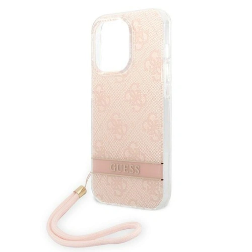 Kup Etui Guess GUOHCP14XH4STP Apple iPhone 14 Pro Max różowy/pink hardcase 4G Print Strap - GUE2179 - {ean13} - Sklep Home Screen