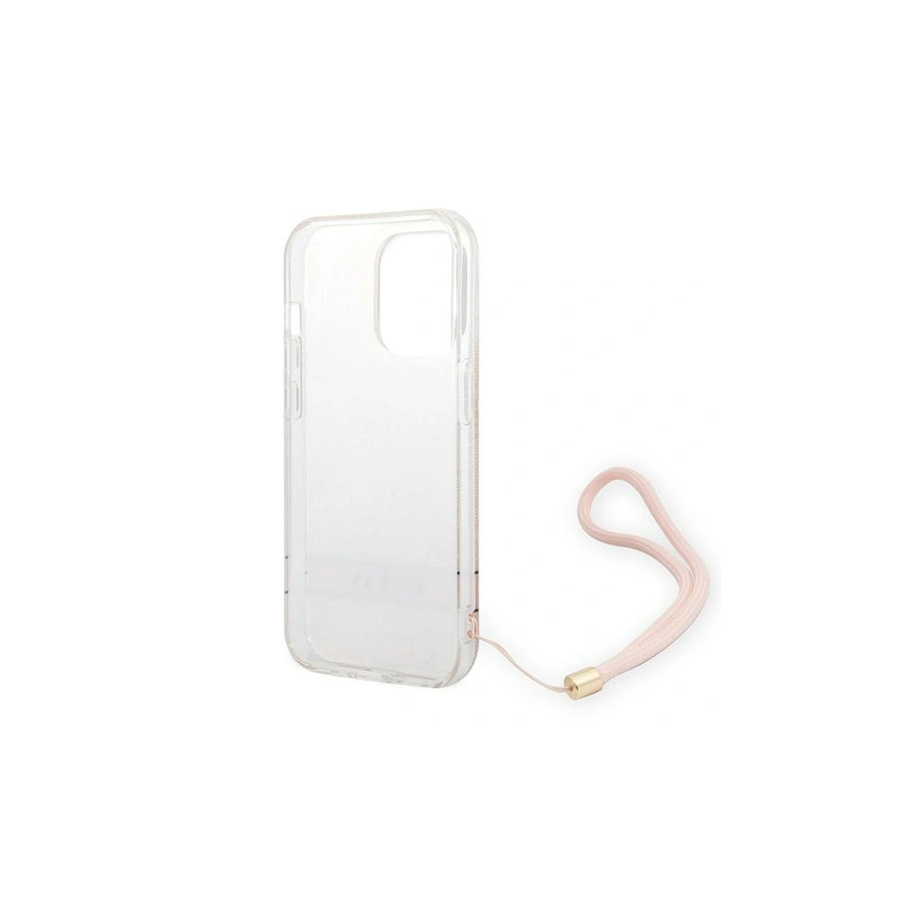 Etui Guess GUOHCP14XH4STP Apple iPhone 14 Pro Max różowy/pink hardcase 4G Print Strap