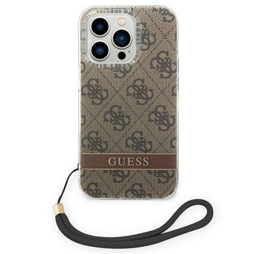 Kup Etui Guess GUOHCP14XH4STW Apple iPhone 14 Pro Max brązowy/brown hardcase 4G Print Strap - GUE2180 - {ean13} - Sklep Home Screen