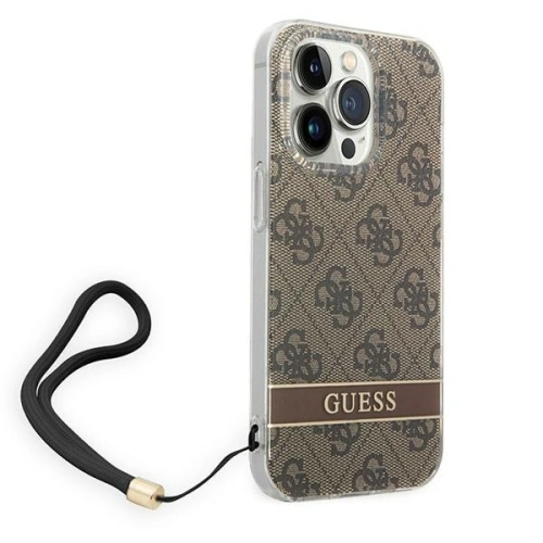 Kup Etui Guess GUOHCP14XH4STW Apple iPhone 14 Pro Max brązowy/brown hardcase 4G Print Strap - GUE2180 - {ean13} - Sklep Home Screen
