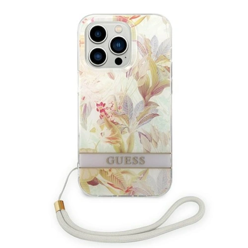 Kup Etui Guess GUOHCP14XHFLSU Apple iPhone 14 Pro Max fioletowy/purple hardcase Flower Strap - GUE2182 - {ean13} - Sklep Home Screen