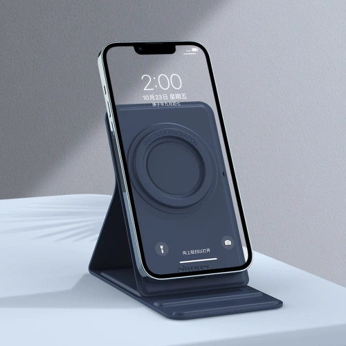 Kup Magnetyczna podstawka Nillkin Magnetic Stand Snapbase Leather MagSafe niebieski - NLK657 - {ean13} - Sklep Home Screen